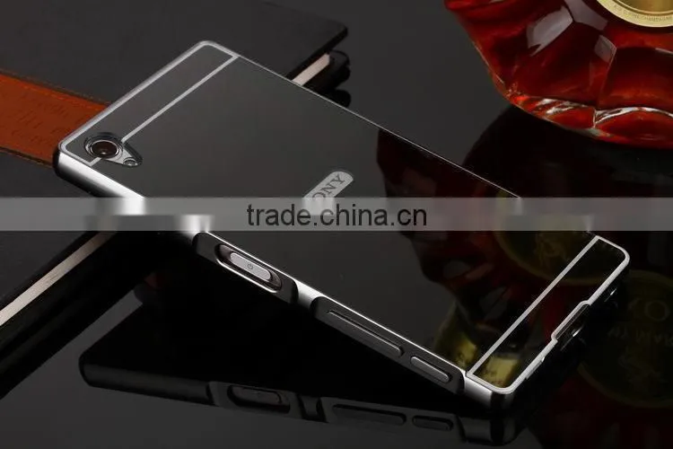 High Quality Luxury Mirror Cover Bumper Phone Case For Sony Z5P