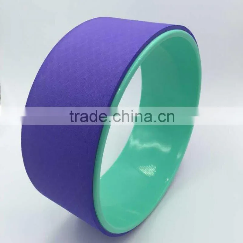 40x15cm size Factory wholesale different colors back training PVC Yoga wheel