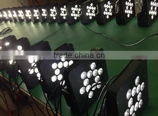 Excellent quality hot-sale 12*15w rgbwa+uv 6 in 1 flat led par 64 stage lights