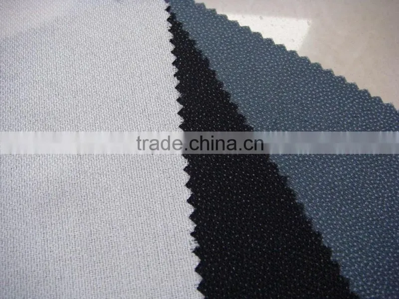 75D twill fabric woven fusing interlining Y7500 for men's suit uniform