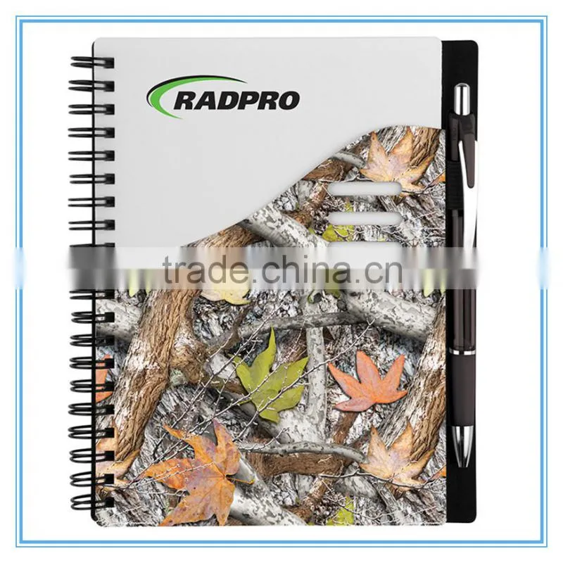 PP note book with pen,promotion cheap notebook, custom bulk notebooks