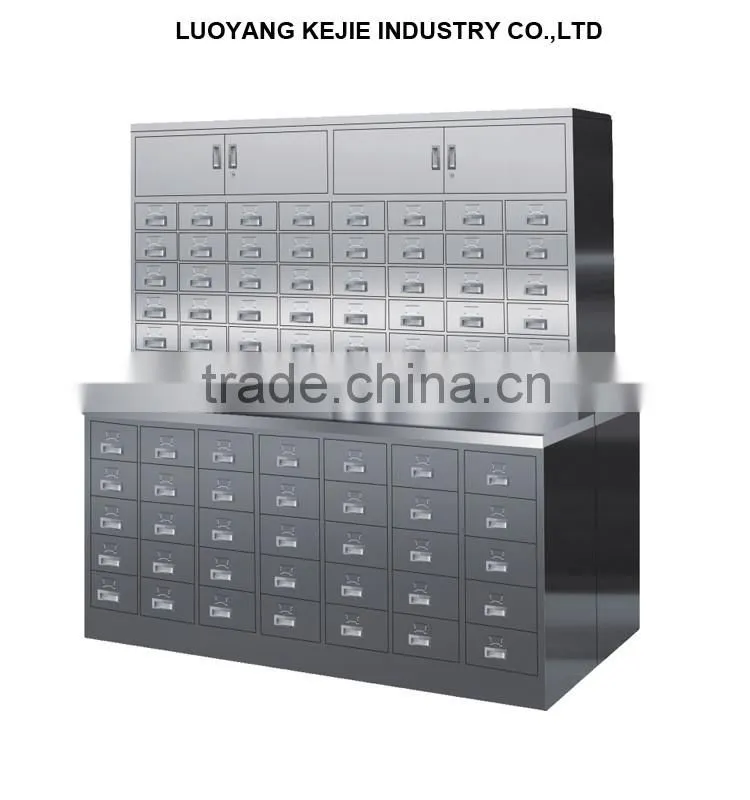 Electrostatic Powder Coating OEM medical drawers cabinet,chemical storage cabinet,spare parts cabinet