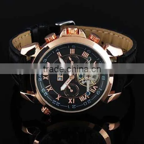 leather strap 6 Elegant Automatic Mechanical Man's Man high class watches