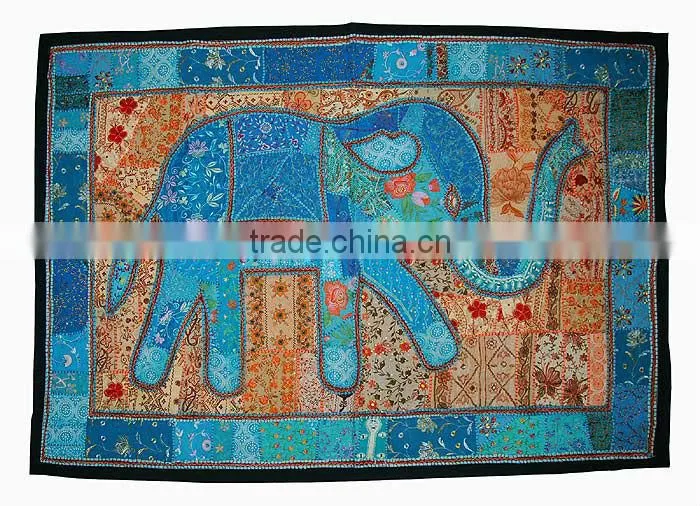 Indian Hand Embroidered Cotton Tapestries Wall Hanging tapestry / wall hanging