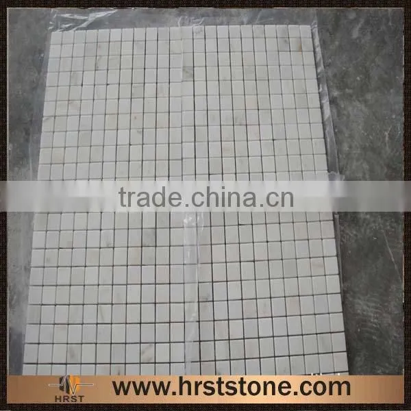 Italian round calacatta white marble mosaic