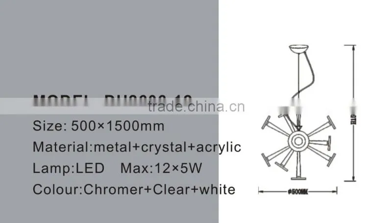 wedding decoration chandelier lighting12x5w modern crystal led pendant light christmas lights