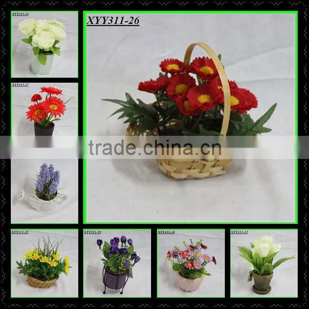 home& indoor decoration,new design special small yellow flower bonsai