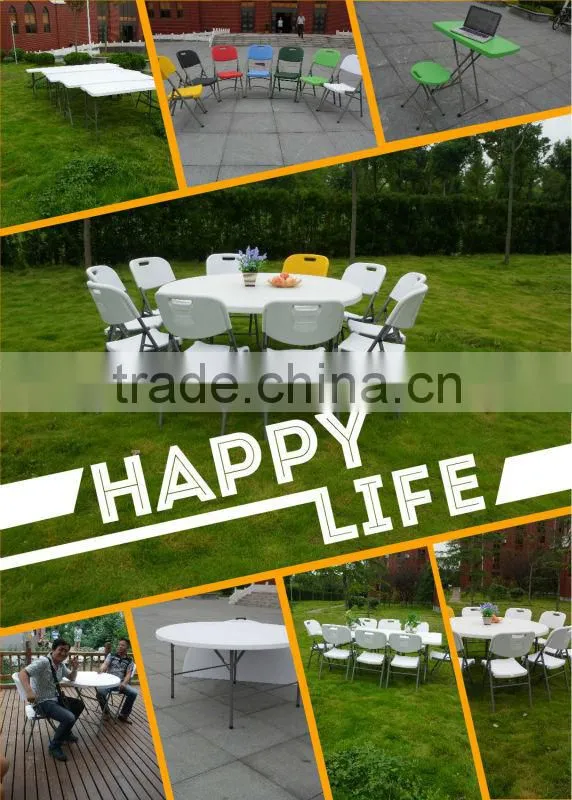 6ft hot sale plastic folding dining table for family picnic use from Chinese factory