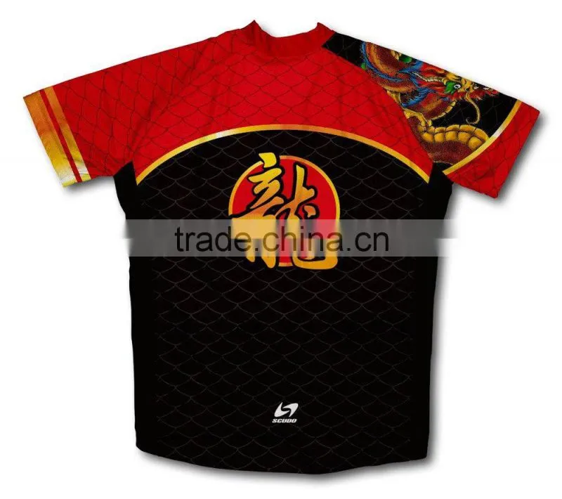 Dragon totem printed china cycling team jersey cycling top person custom bike wear cycling jerseys