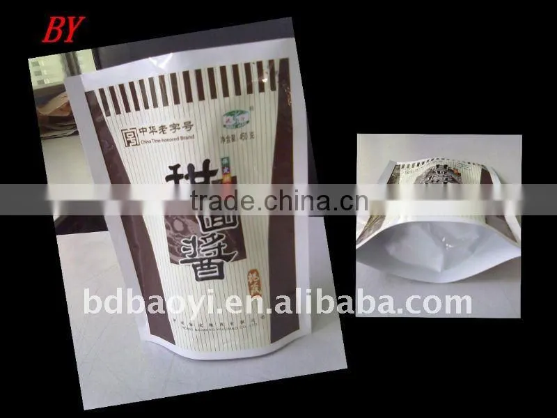 Food grade plastic bag for paste