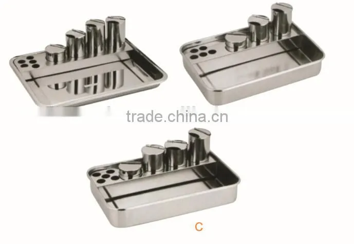 MK03-749 Hospital Surgical Medical Stainless Steel Medical Hollow Ware Instruments Treatment Plate with Bottles