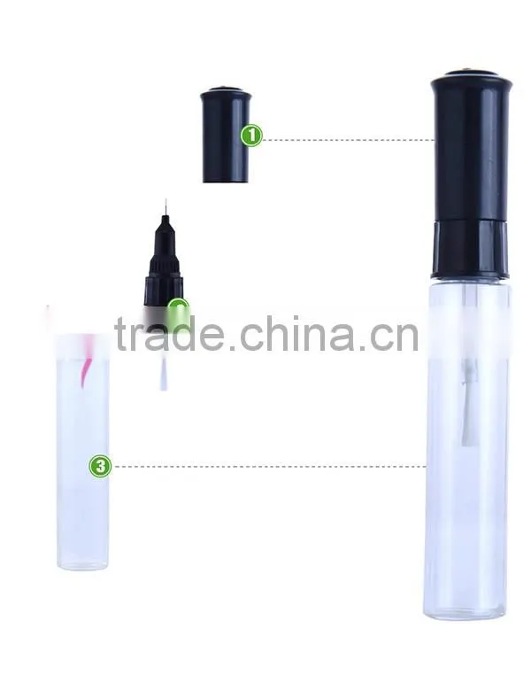 Empty nail polish bottle for two way nail polish pen