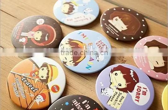 Promotion Custom Tin Pocket Mirror Round Cosmetic Mirror