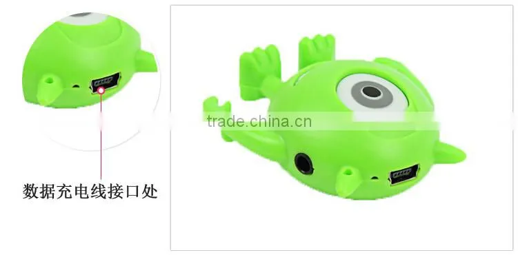 Cartoon animal mp3,Green Monsters Portable Music MP3 player