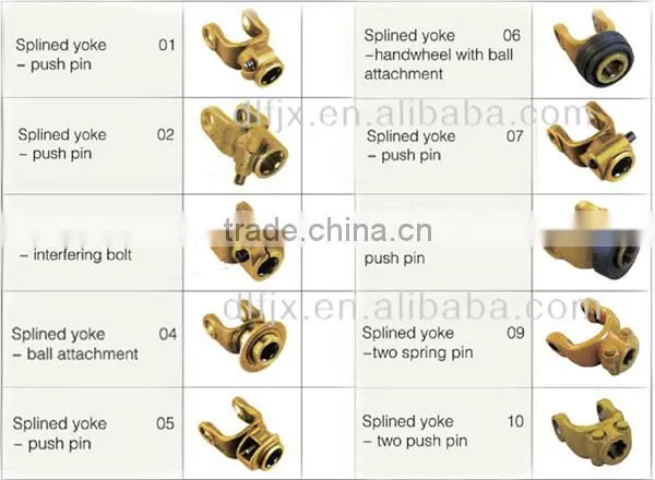 spline yoke with double push pin