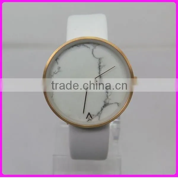 2016 new arrival japan movt quartz watch stainless steel back marble dial watch