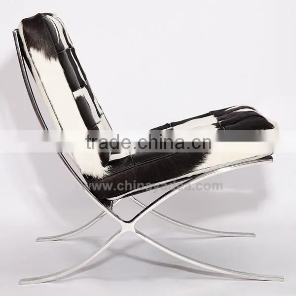 Cowhide Barcelona Chair for living room