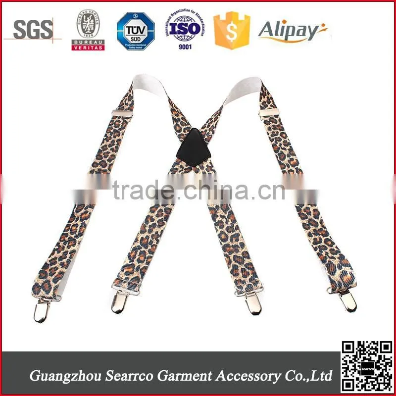 New design jeans genuine leather suspender belts
