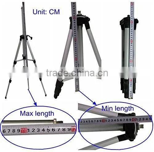 5/8 Inch Elevator Tripod with Extension Rod and Adjustable Height for Laser Levels
