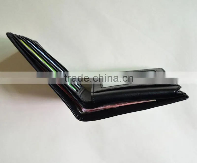 RFID Blocking Leather Bifold Wallet for Men Black