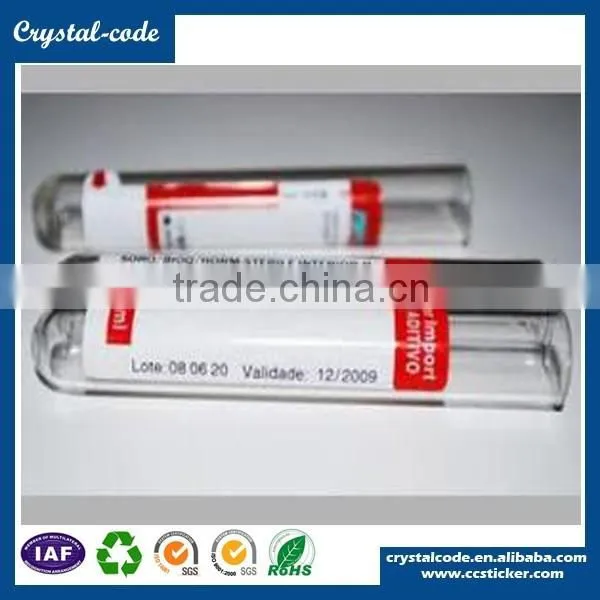 PP synthetic paper permanent adhesive medical low temperature label for blood bag