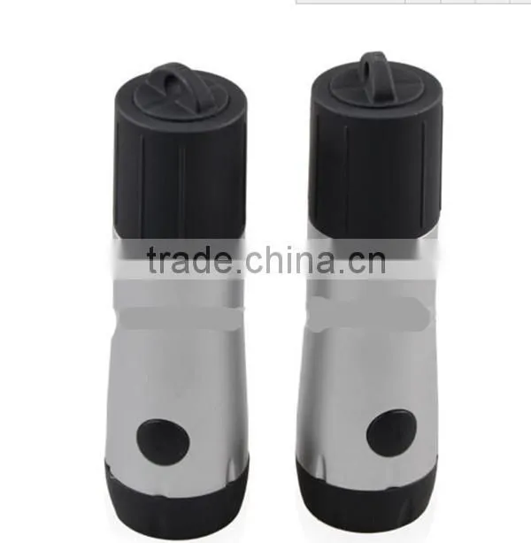 2015 bright plastic led flashlight 1 LED rechargeable torch light