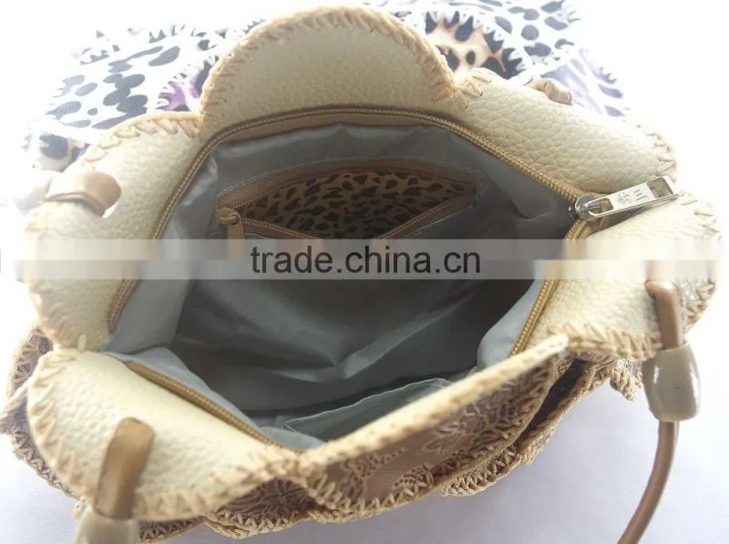 china leather handbag factory lady crochet design totally handmade