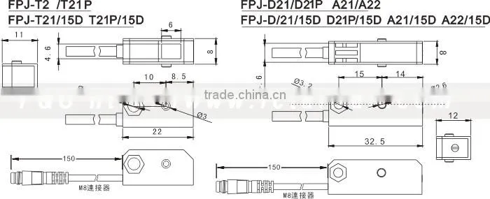 FPJ series photo sensors switches, small rectangle, finger tip size,small infrared sensors