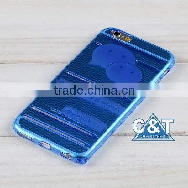 C&T New style popular slim transparent tpu mobile phone shell for iphone 6s