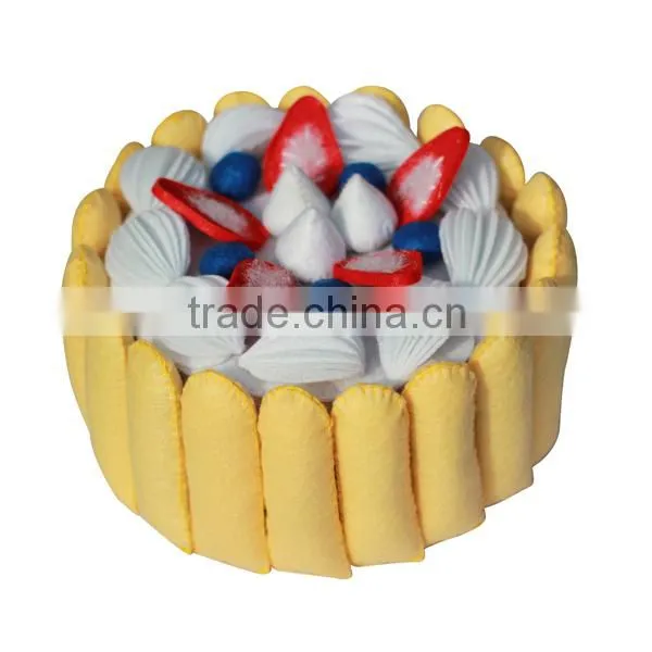 Beautiful non-woven fabric birthday cake decoration toy