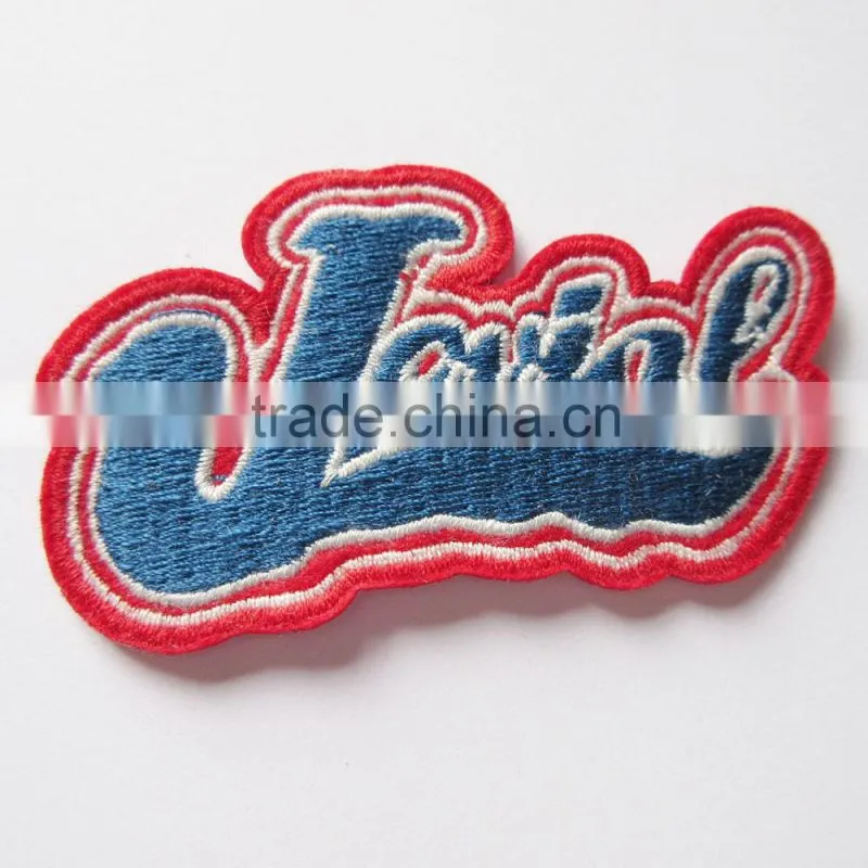 China Custom Logo Unique Felt Embroidery PU Badge