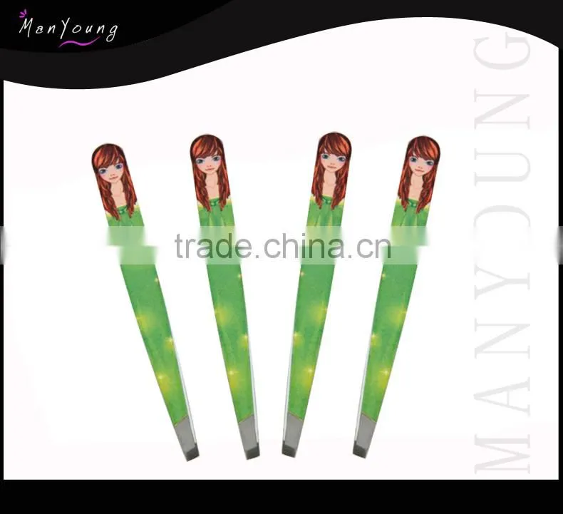Beauty girl shape manicure kit eyebrow tweezer