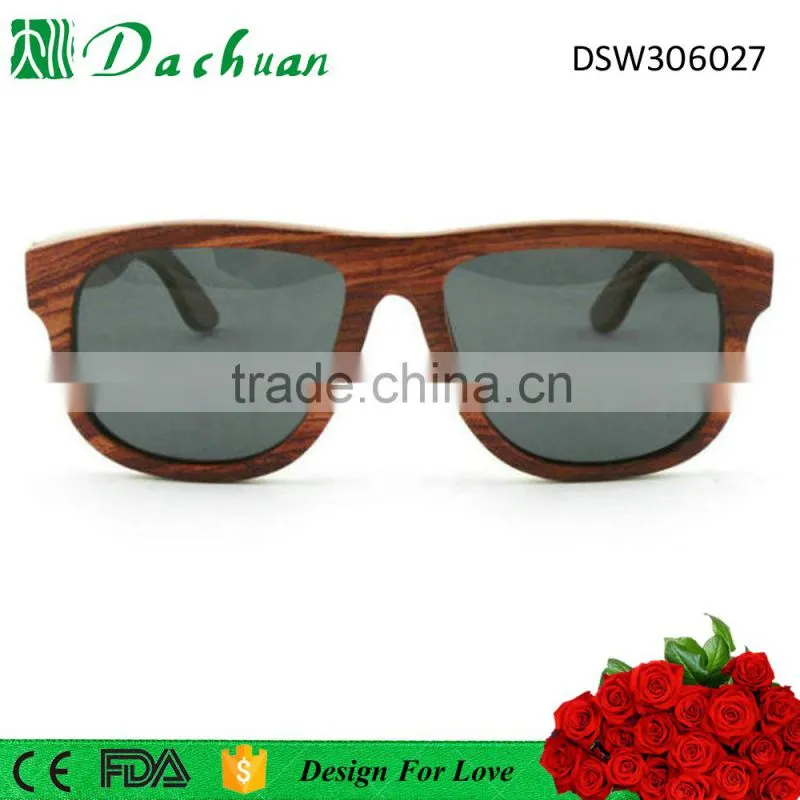 Italy design high quality 100% natural wood made in China wood sunglasses