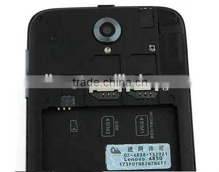 Original 5.5'' Lenovo A850i Mobile Phone MTK6582 Quad Core 1GB+8GB Android 4.2.2 Dual Camera Smartphone