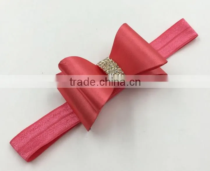 New selling the European and American children tire PVC color butyl bowknot rhinestone bow hair band 8 color spot
