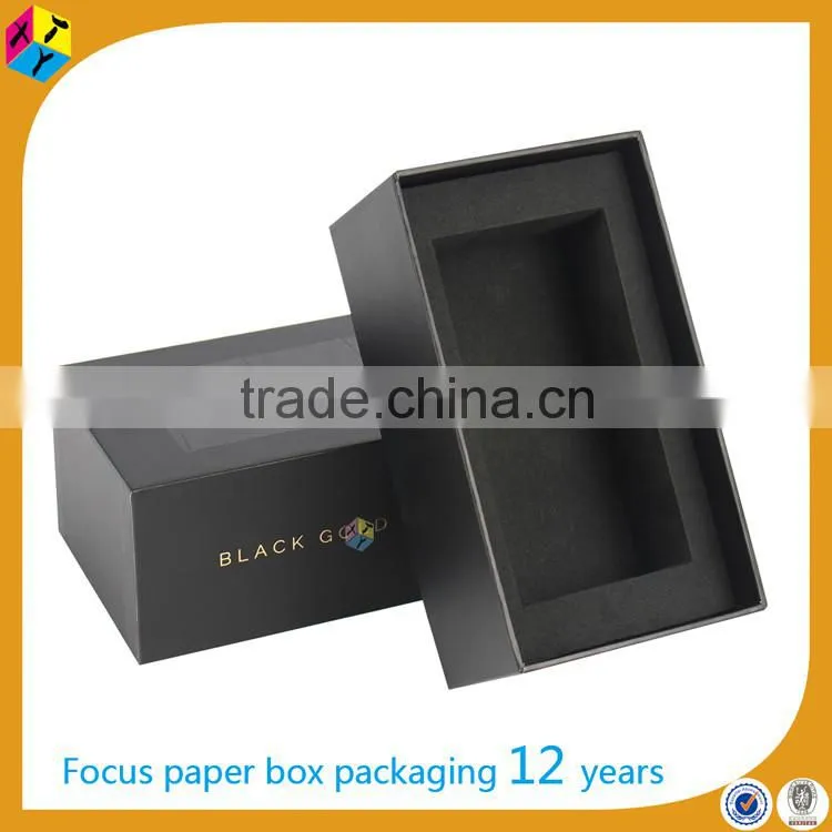 luxury rectangular glossy hard custom cardboard box
