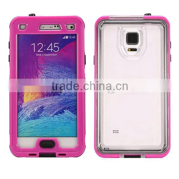 For Samsung Note 4 Phone Case Waterproof Shockproof With Button