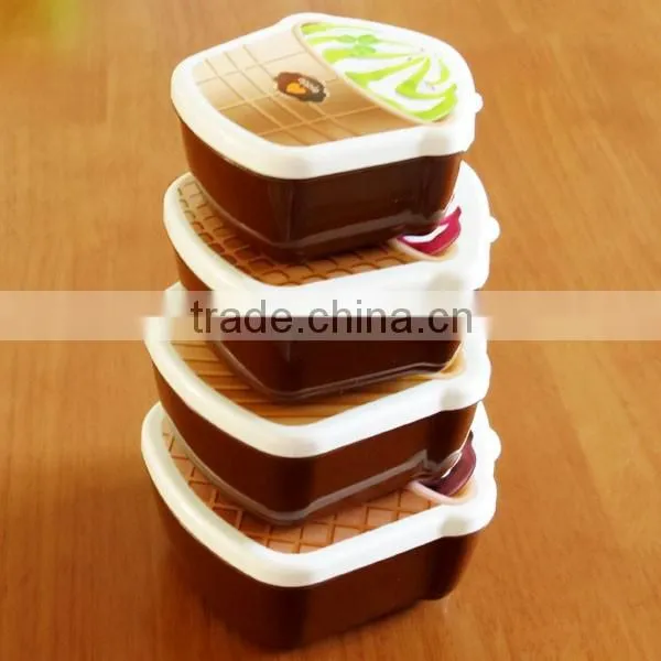 Diamond effect 200ml clear plastic lunch boxes, small food container