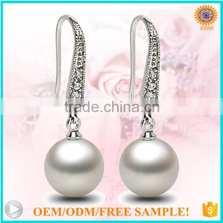2016 Latest TOP quality shell pearl S925 silver jewelry earrings