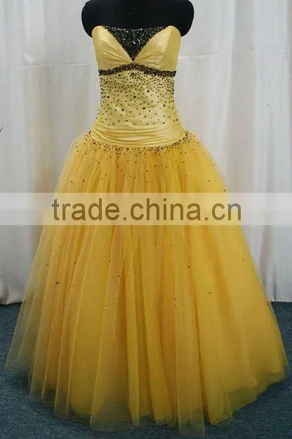 Wedding Quinceanedra Dresses Party Shiny Evening Dresses With Beads