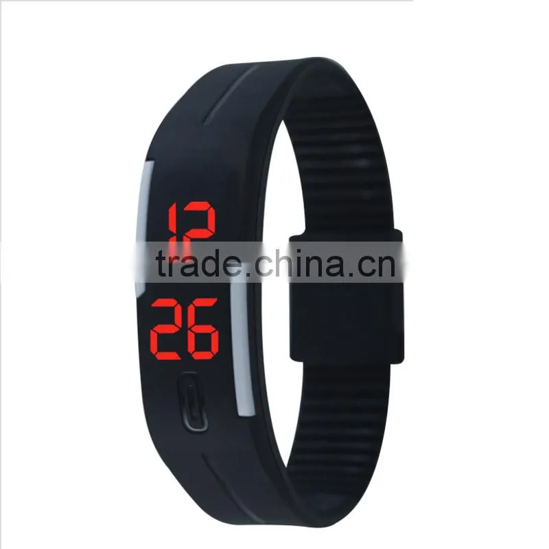 Promotional silicone led sport watch with customized LOGO