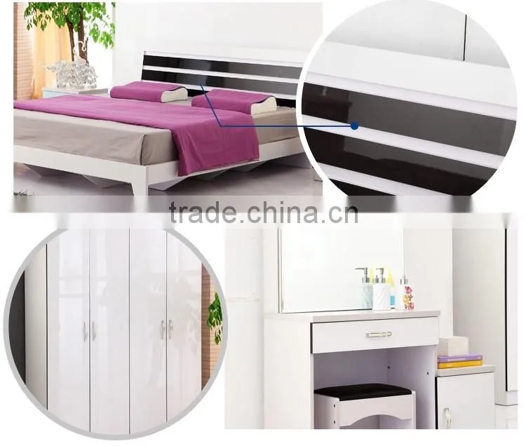 Simple design high gloss wooden furniture tv stand with drawers in living room