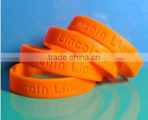 2014 fashionable and popular chain Silicon Bracelet with ribbon,silicone wristbands