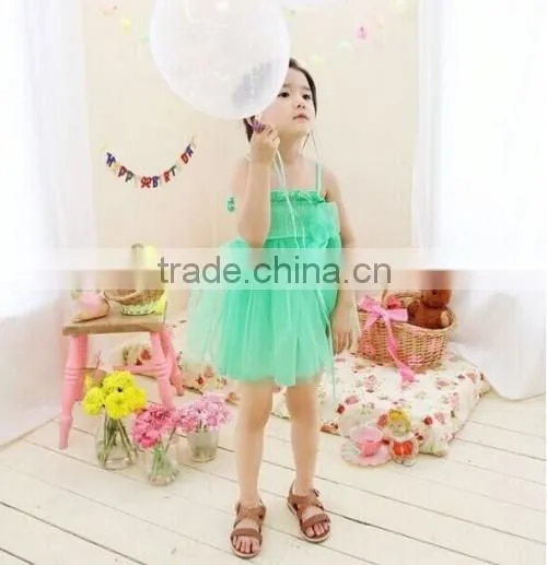 Candy Color Baby Girl Summer Dress Knee Length Baby Girl Summer Dress