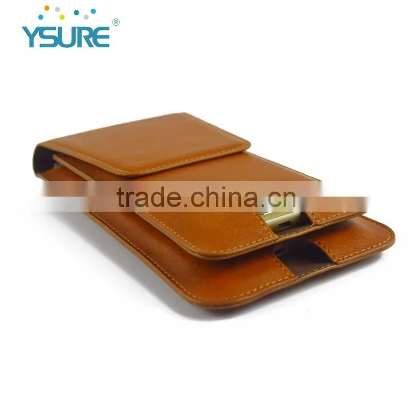 2016 Hot Sales New Style Double Pockets PU Leather Cases for Universal Mobile Phone