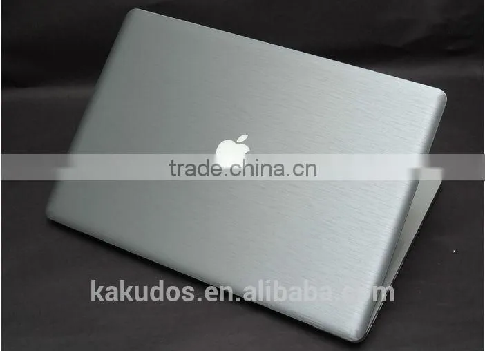 Factory Wholesale Brushed Aluminum Texture Vinyl Skin for Macbook