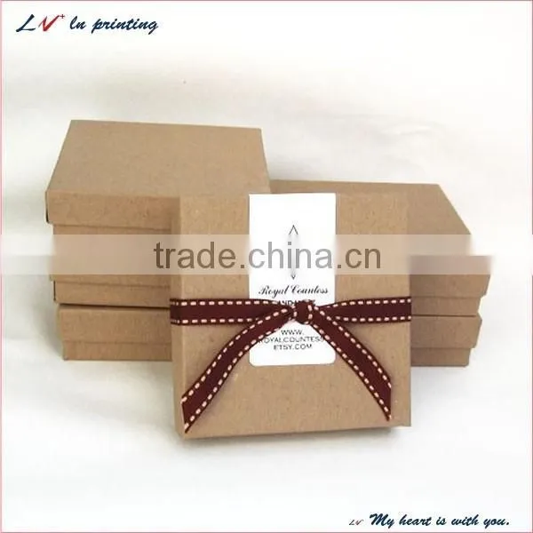 hot sale high quality custom cheap simple style jewelry gift boxes with colorful bowknot made in shanghai