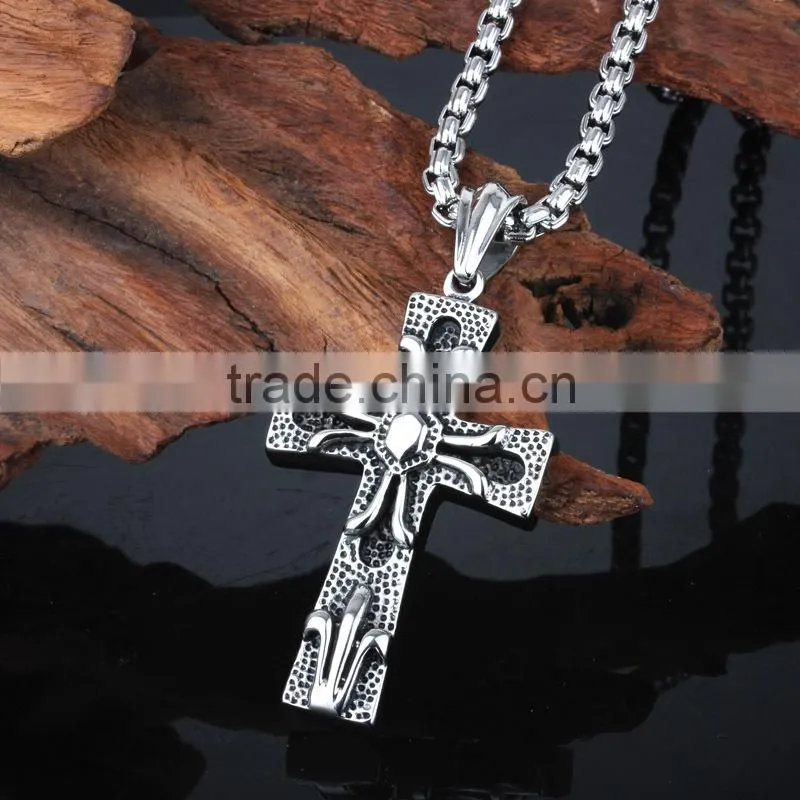 sterling silver plated stainless steel cross pendant blanks