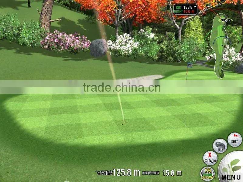 3D screen simulated golf