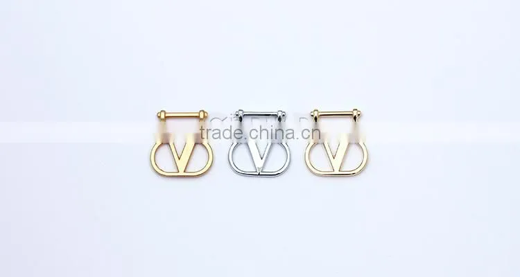 Hot sale shiny metal label clothing embellishments for pants